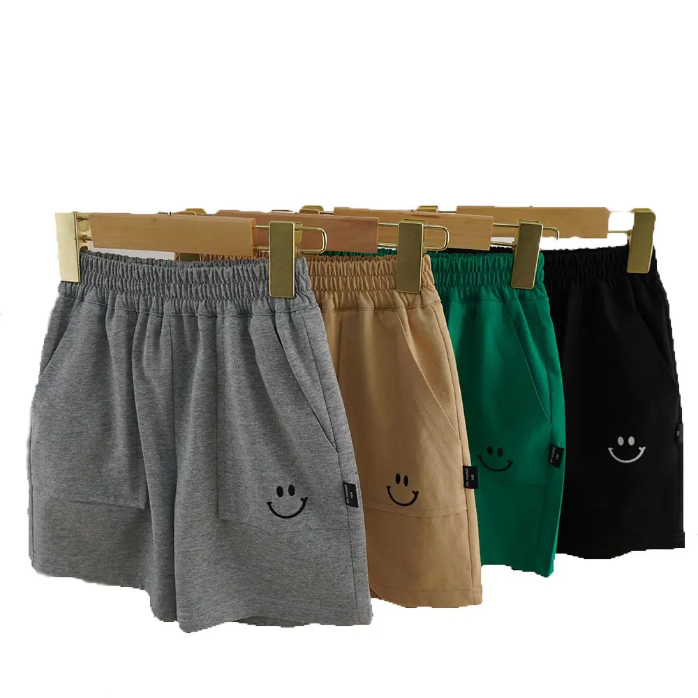 Pantalones cortos suaves de verano para niños al por mayor en stock, ropa deportiva de secado rápido, pantalones cortos informales para niños de 110-160CM