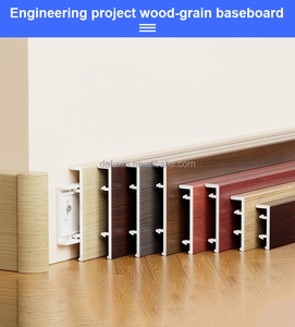 Ván chân tường nhà sản xuất của 5cm chiều cao 0.6mm Độ dày kỹ thuật hạt gỗ ván chân tường Trims sàn Trims cho căn hộ - Product Image 4