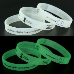 Pulseras de Silicona Impresas en Negro, Pulsera de Goma que Brilla en la Oscuridad con Logotipo Personalizado - Product Image 2