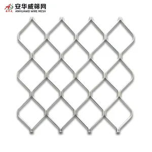 6063 T5 Beautiful Grid Metal Aluminium Amplimesh Diamond Shape Aluminum Security Safety Window Grill Mesh expanded metal mesh