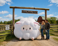 Mouton gonflable personnalisé pour l'affichage dans les centres commerciaux, les activités de festival, la décoration de promotion de marque