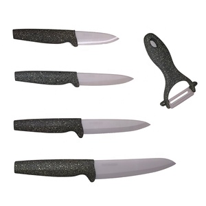 Modèle de cuisine noir mat poignée 3 "4" 5 "6" pouces Éplucheur couvre ensemble de <span class=keywords><strong>couteau</strong></span> en céramique - Product Image 1
