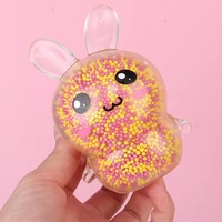 Jouet en mousse lapin à presser, lumineux LED clignotant, anti-stress, idéal pour les fêtes et Pâques