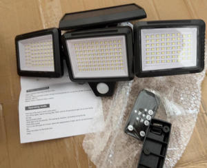 Lámpara Solar con Sensor de Movimiento de 210 LED, IP65 Impermeable, 3 Modos de Iluminación, Lámpara de Pared Exterior para Jardín, Patio, Terraza - Product Image 5