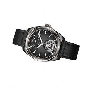 Montre mécanique automatique de luxe pour homme avec tourbillon, étanche, bracelet en cuir, idéale comme cadeau - Product Image 6