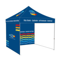 Maxcanopy 10x10 chapiteau d'exposition en acier non en aluminium pour l'extérieur Gazebos Auvent Pop up Tentes d'exposition imprimées sur mesure