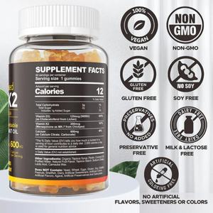 Vitamine D3 K2 Gummies Met Calcium Voor Vrouwen Mannen En Kinderen Snoepsupplement Voor De Gezondheid Van De Botten En Immuunondersteuning Vitamine Gummies - Product Image 5
