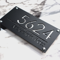 Plaque de numéro de maison personnalisée moderne et écologique en acrylique pour mur