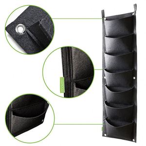 Sacs de culture verticaux en feutre non tissé vert à 18 poches, personnalisables, pour plantes, vente en gros - Product Image 1