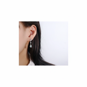 Pendientes largos de lujo de estilo francés de mediados de siglo con borlas de 6 estrellas para mujer, tachuelas finas exquisitas Woo - Product Image 1