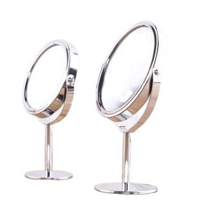 Unionpromo Grossissement 10x Miroir de maquillage simple face en acier inoxydable Forme personnalisée Pieds Miroir debout en métal inoxydable - Product Image 1
