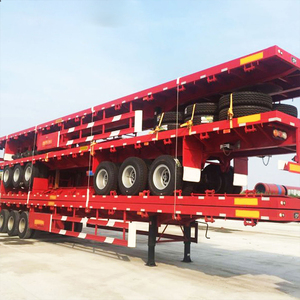 Semirremolques de Plataforma de Alta Calidad de 2, 3 y 4 Ejes, de 30 a 100 Toneladas, <span class=keywords><strong>para</strong></span> Transporte de Carga a Granel - Product Image 2