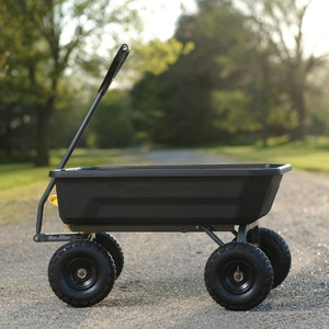 GarveeLife Heavy Duty 600lbs Poly Vierwielige Kiepwagen 10 inch Lekvrije Banden Snelkoppeling Tuinwagen OEM Aanpasbaar Inklapbaar - Product Image 3