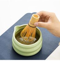 4 pièces un ensemble personnalisé japonais Matcha bol cadeau fouet ensemble couleur différente fouet bol support Scoop bambou Matcha fouet ensemble