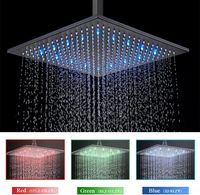 Empolo Cupc Luxe Laiton Noir 12 Pouces LED Système de Douche Murale Ensemble Discret Pluie Mitigeur de Bain pour Hôtel