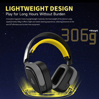 Casque de jeu sans fil AJAZZ Ahm09 Max 2,4 GHz avec suppression du bruit, écouteurs supra-auriculaires, microphone - Mode double, faible latence, pour téléphone portable