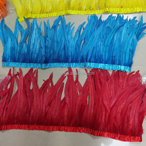 10-12 "blanchi teint coq plume frange garnitures coq plumes Coque frange pour Sainte-Lucie et <span class=keywords><strong>Trinidad</strong></span> <span class=keywords><strong>carnaval</strong></span> 2025 - Product Image 3