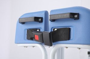 Sedia di Trasferimento per Pazienti Facile da Aprire e Chiudere, Sedia a Rotelle Regolabile in Altezza per Anziani, Disabili, Adulti, Bagno e Toilette - Product Image 3