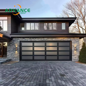 <span class=keywords><strong>Porte</strong></span> <span class=keywords><strong>de</strong></span> <span class=keywords><strong>garage</strong></span> en verre en aluminium automatique moderne <span class=keywords><strong>de</strong></span> qualité supérieure avec panneaux solides, fonctionnement motorisé en douceur - Product Image 4