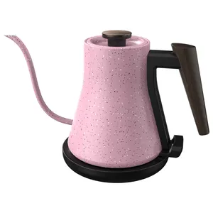 Pequeño aparato de cocina Goteo Café Hervidor eléctrico Caldera de agua 0.8L Cuello de cisne Acero inoxidable hervidor