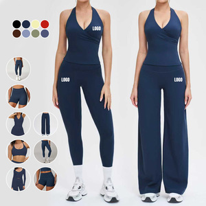 Conjunto Deportivo de Alta Calidad de 8 Piezas para Mujer, para Entrenamiento al Aire Libre, Secado Rápido, Ajuste Ceñido, Espalda Descubierta, Transpirable - Product Image 1