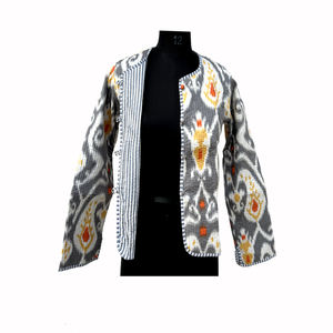 Veste en polaire réversible pour femme à motif floral imprimé coloré, manteau d'hiver court avec doublure en coton respirant - Excellent prix - Product Image 6