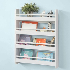Étagère <span class=keywords><strong>murale</strong></span> moderne nordique en bois blanc pour enfants, étagère de rangement pour livres d'enfants, étagère pour enfants - Product Image 5