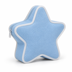 Fancy Makeup Travel Bag Star Shape Jelly Trim Toiletry Pouch Frost White Sky Blue Wash Bag Custom Logo - Product Image 1