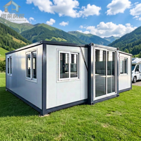 Bâtiment de bureau conteneurisé extensible de 20 pieds, espace de vie/travail préfabriqué pour bureau de terrain, villa, dortoir, usage de camp temporaire