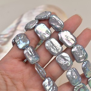 Perlas Barrocas Rectangulares de Agua Dulce Naturales Blancas y Rosas, Materiales Semielaborados para Joyería, Accesorios, Collares - Product Image 4