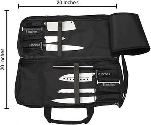 Sac à couteaux de chef BSCI - 12 poches pour couteaux et ustensiles de cuisine - Léger, durable - Product Image 4
