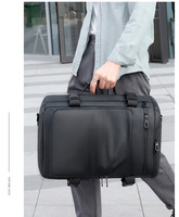 Mochila para ordenador portátil de negocios para hombre, nailon de alta densidad, resistente al agua, 15,6 pulgadas, almacenamiento de 7 capas, compartimento lateral abierto de 180, correa para equipaje