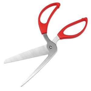 <b>Kitchen</b> <b>Scissor</b> Stainless Steel Red Handle Elbow Shape For Home Use - Product Image 2