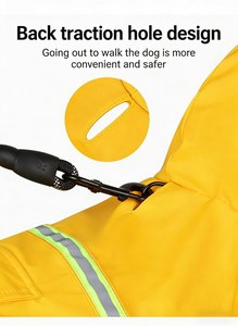 Vêtements pour animaux de compagnie, imperméable coupe-vent pour chien, léger, de luxe, pour petits et moyens chiens, avec capuche réglable et poches - Product Image 4