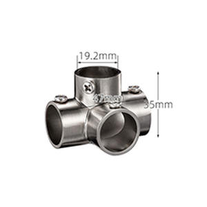 合金或不锈钢压铸直角三通弯头管扶手三通 - Product Image 5