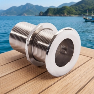 Raccord traversant de coque en acier inoxydable 316 poli, sortie de drainage marine pour bateau, yacht, navire - Product Image 5