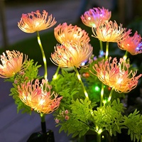 Lampes solaires LED d'extérieur étanches en forme de lys araignée artificiel pour la décoration de clôtures de bord de mer et de cours