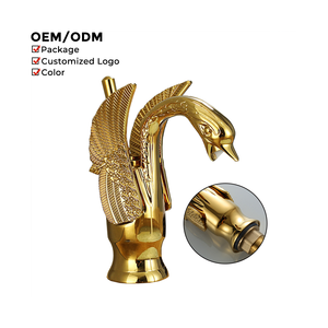 Châu Âu Hoàng Gia Động Vật Thiết Kế Titan Vàng Brass Lưu Vực Vòi Nước Nóng Lạnh Nước Mixer Vòi - Product Image 5