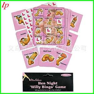 Cartes de jeu Willy Bingo, accessoires en papier pour fête de bachelorette LPP4132 - Product Image 2