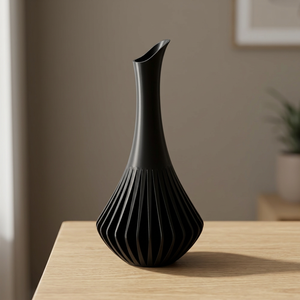 Service FDM MGT : Vase à fleurs noir imprimé en 3D, décoration d'intérieur, vente chaude, pour MGT 3D OEM/ODM, faible MOQ - Product Image 3