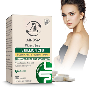 Probióticos Multifuncionales 5 Mil Millones de UFC Promueven la Digestión Tabletas Prebióticos Naturales Absorción de Nutrientes Tableta de Probióticos - Product Image 1