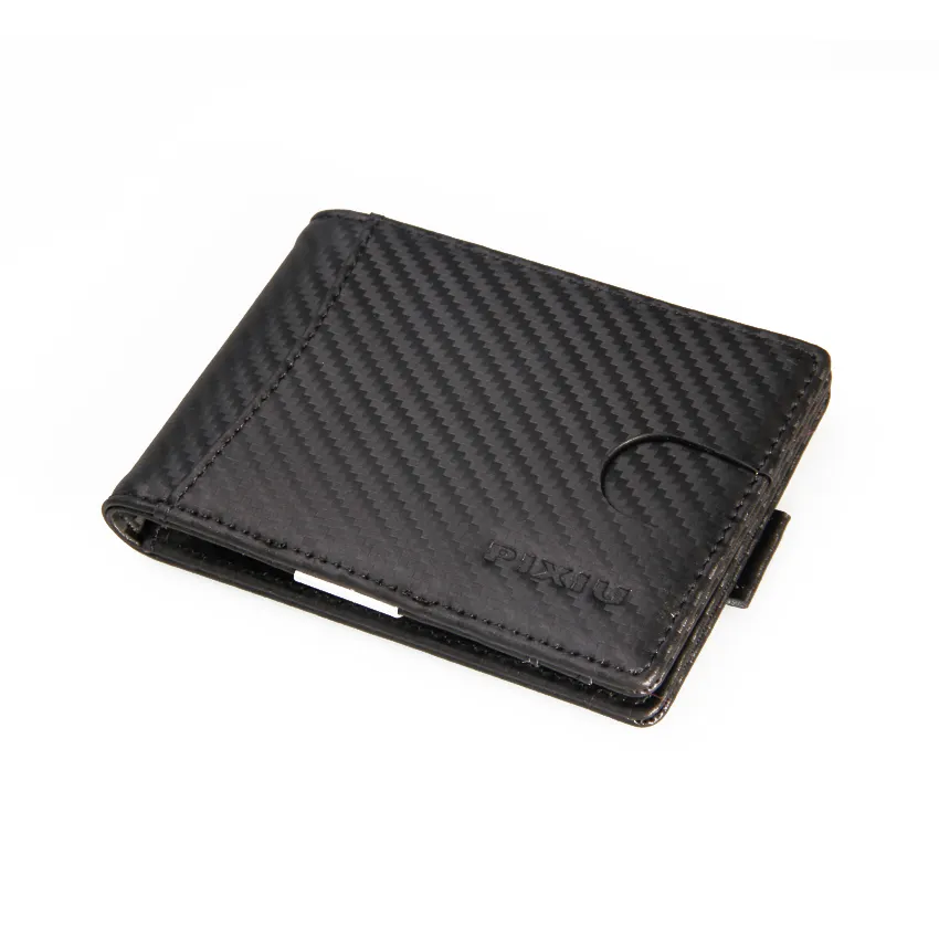 Card Holder Money Clip Wallet Wallet Credit Card Holder Genuine Cowhide Leather Carton Fiber Mens Money Clip