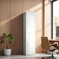 Armoire de rangement autoportante en acier ventilée – Conception respirante pour chambre d'appartement, rangement de vêtements sans odeur