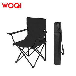 Silla Plegable Portátil Woqi de Aluminio y Tela Oxford Negra para Jardín, Camping y Exteriores, 50x50x80cm - Product Image 2