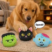 Famipet Fabricant Vente en Gros Personnalisée Nouveau Thème Halloween Design Amusant Jouet en Peluche Doux et Froissé pour Animaux de Compagnie avec Son, Ensemble de Jouets pour Chiens