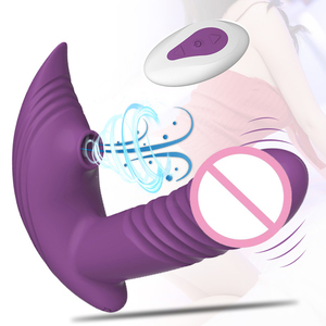 Vibrador de Empuje 3 en 1 GL-X9104 de Gelances, de Fábrica al por Mayor, con Tapón Anal y Fuerte Succión, para Mujeres, Juguete para Adultos - Product Image 1