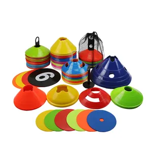 Op Maat Gemaakte Logo Sport Kleurrijke Snelheid Training Voetbal Behendigheid Kegel Plastic Marker Kegels Voetbal Voetbal Training Uitrusting