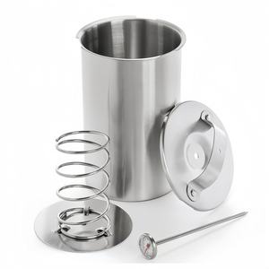 Cuiseur vapeur à viande en acier inoxydable avec thermomètre - Outil de cuisson de la viande, outil pour la fabrication de jambon - Product Image 3