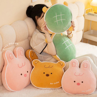 Coussin de taille ours et lapin en peluche dessin animé oreiller de lit tortue complet Super doux Collection Tatami en gros