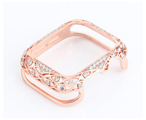 Coque de luxe en cuivre sculpté Tschick pour <span class=keywords><strong>Apple</strong></span> <span class=keywords><strong>Watch</strong></span> 44/40 mm 42/38 mm, avec strass, pour iWatch Series 7 <span class=keywords><strong>SE</strong></span>/6/5 45 mm 41 mm - Product Image 6